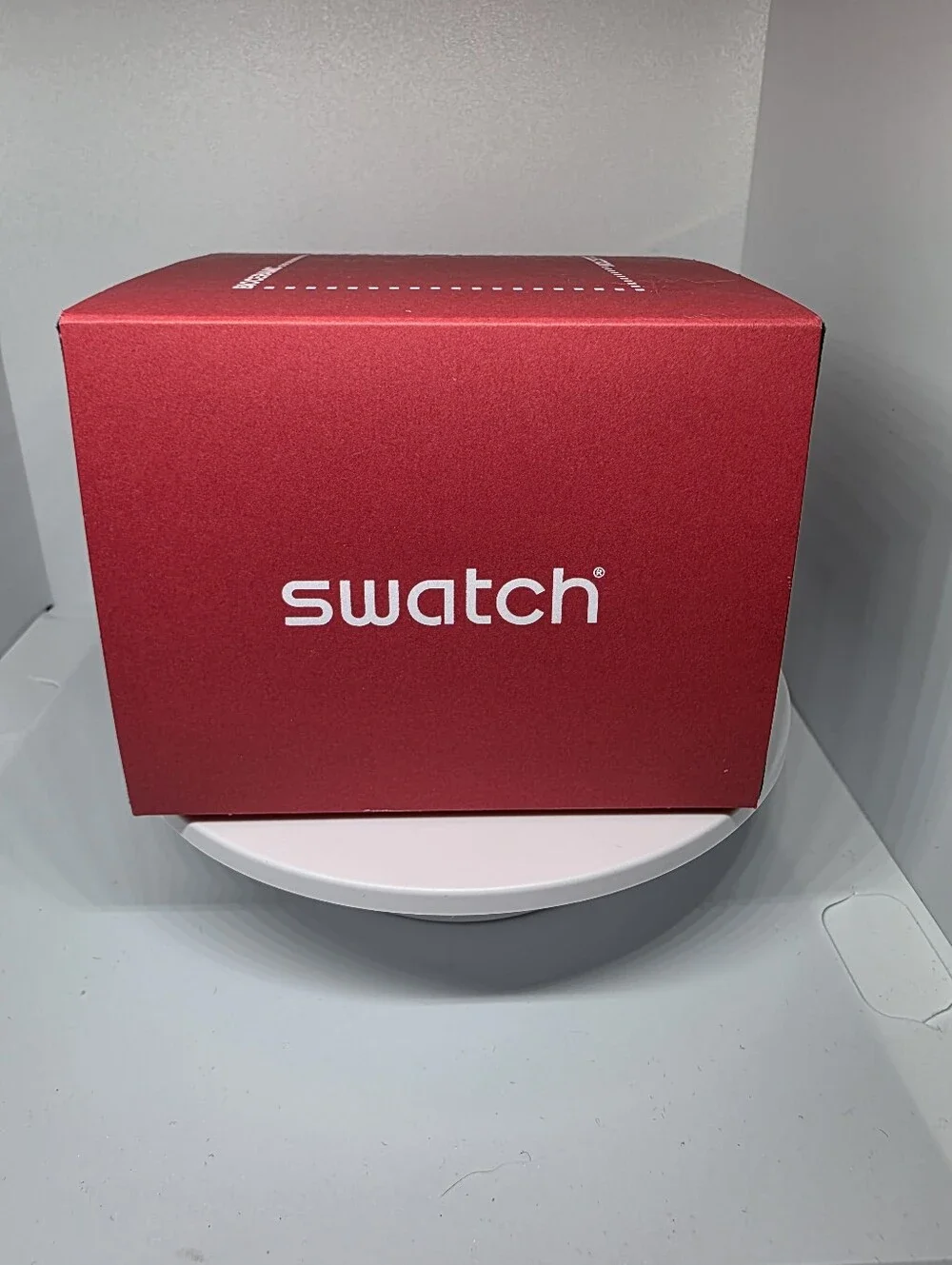 Swatch What If? Beige (SO34T700) Bioceramic Swiss Quartz Watch (Rare!)